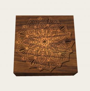 wooden mandala stamp